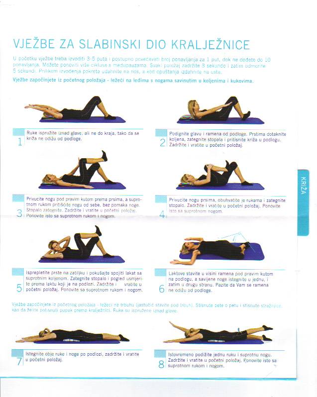 VJEŽBE ZA KRIŽA VJEŽBE ZA KRIŽA