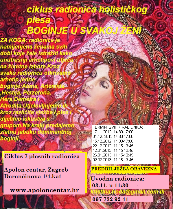 Ciklus plesnih radionica: “Božice u svakoj ženi”-&nbsp;termini