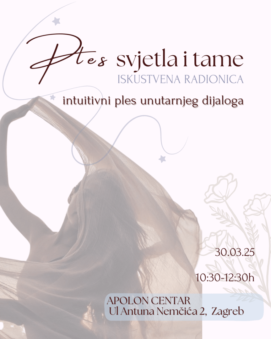 Ples Svjetla i Tame ~iskustvena plesna radionica&nbsp;ekspresije